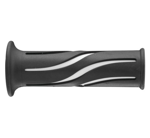 BikeMaster Wave Grips - Black/White - 7/8 Inch Bars - AM033W30
