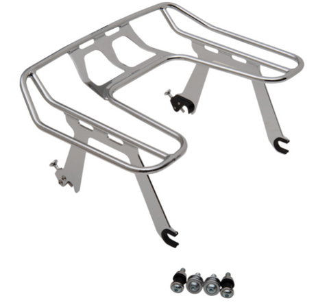 Cobra USA Big Ass Detachable Wrap Around Luggage Rack for 2018-21 Harley Softail Sport Glide - Chrome - 602-2615