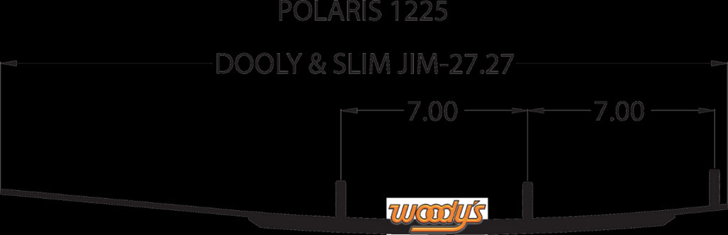Woodys Dooly Wear Bar for Polaris Models - 4 Inch Carbide - DP4-1225