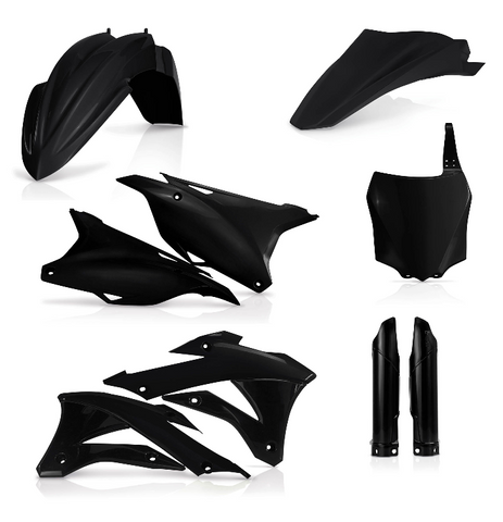 Acerbis Full Replacement Plastics Kit for 2014-21 Kawasaki KX85 / KX100 - Black - 2374110001