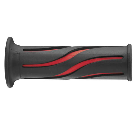 BikeMaster Wave Grips - Black/Red - 7/8 Inch Bars - AM033R30