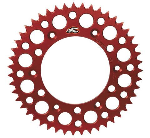 Renthal Ultralight Rear Sprocket - 420 Chain Pitch x 49 Teeth - Red - 189U-420-49GRRD