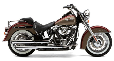 Cobra USA Slashcut Slip-On Mufflers for 2007-17 Harley Softail Deluxe - 3-inch/Chrome - 6002