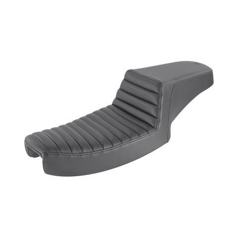 Saddlemen Step-Up 2-Up Seat for 1991-95 Harley Dyna models - Black/Tuck and Roll - 891-04-171