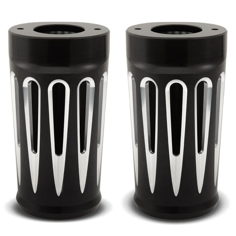 Arlen Ness 20-014 Black Deep Cut Fork Boots for 1983-13 Harley Electra Glide models