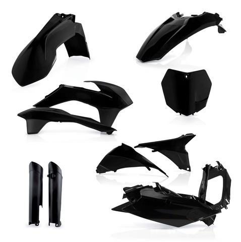 Acerbis Full Replacement Plastics Kit for 2013-14 KTM SX / SX-F models - Black - 2314330001
