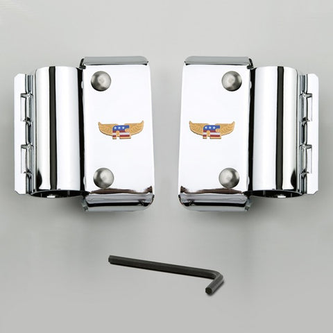 National Cycle Heavy Duty Windshield Straight Fork Mount Kit - Chrome - KIT-CHK