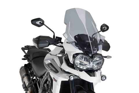 Puig Touring Windscreen for 2018-20 Triumph Tiger 1200 Explorer - Smoke - 9613H