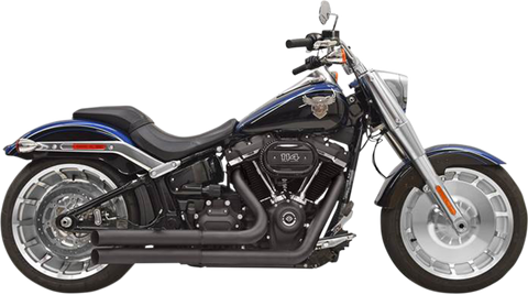 Bassani Pro-Street Exhaust for 2018-22 Harley Softail Breakout/Fat Boy - Black - 1S34DB