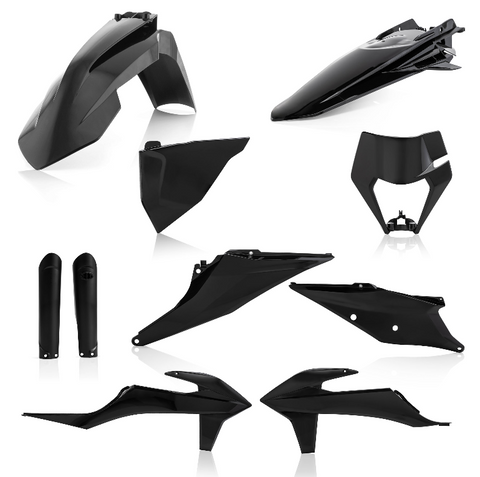 Acerbis Full Replacement Plastics Kit for KTM models - Black - 2791540001