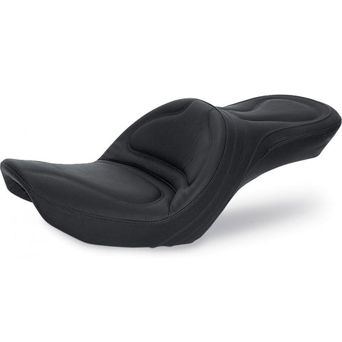 Saddlemen Explorer 2-Up Seat for 1996-03 Harley Dyna Wide Glide - Black/Smooth Stitched - 83G50JS