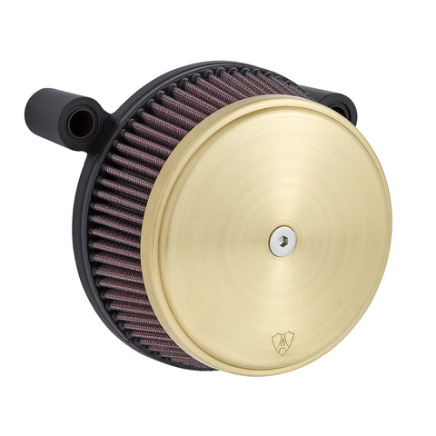 Arlen Ness Stage I Big Sucker Air Filter Kits for 2000-17 Harley Twin Cam - Brass - 18-758