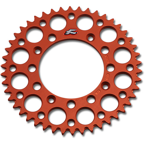 Renthal Ultralight Grooved Rear Sprocket - 520 Chain Pitch x 46 Teeth - Orange - 441U-520-46GPOR