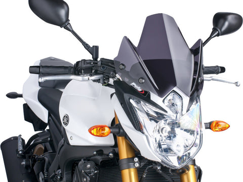 Puig Naked Gen Sport Windscreen for 2010-16 Yamaha FZ8 - Dark Smoke