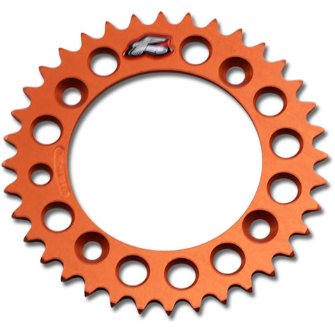 Renthal Standard Rear Sprocket - 415 Chain Pitch x 36 Teeth - Orange - 491--415-36P-OR