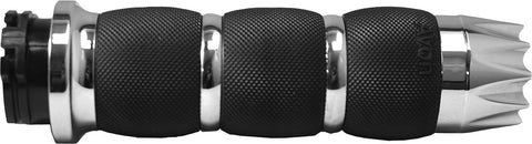 Avon Grips Air Cushion Grips for Harley Dyna / XL / V-Rod - Chrome - AIR-90-EX
