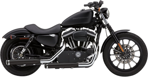 Cobra USA Slip-On Muffler with Tips for 2014-20 Harley Sportster models- Black - 6031RB