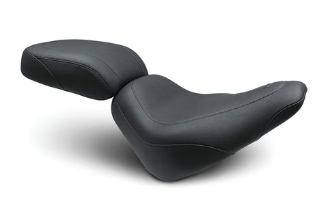 Mustang Wide Tripper Passenger Seat for 2018-20 Harley Softail Street Bob - Smooth/Black - 75163