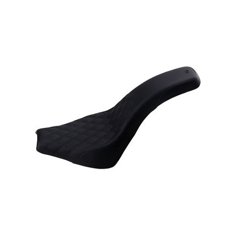 Saddlemen Profiler 2-Up Low Profile Seat for 2018-22 Harley Softail Street Bob/Standard - Black/Driver Lattice Stitched - 818-30-149