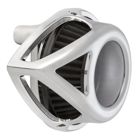 Arlen Ness Clear Tear Sucker Air Cleaner Kit for 2017-22 Harley M8 models - Chrome - 18-989