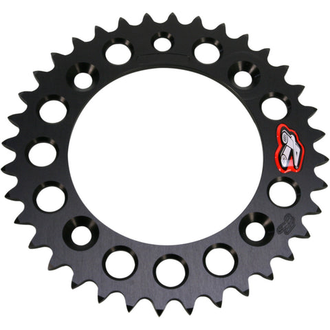 Renthal Standard Rear Sprocket - 415 Chain Pitch x 38 Teeth - Black - 491--415-38P-BK