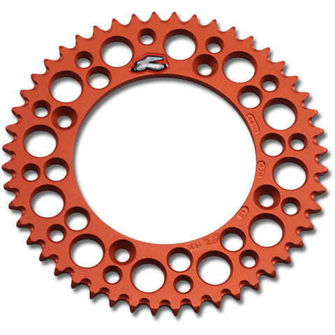 Renthal Ultralight Grooved Rear Sprocket - 428 Chain Pitch x 48 Teeth - Orange - 441U-428-48GPOR