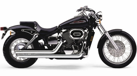 Cobra USA Speedster Streetrod Slash Down Exhaust for 2001-07 Honda Shadow Spirit - Chrome - 1924