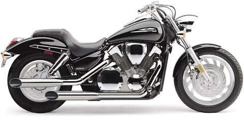 Cobra USA Slash Cut Slip-On Mufflers for 2004-09 Honda VTX1300C - Chrome - 1180SC