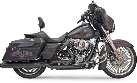 Bassani True-Dual Down Under Headpipe for 2009-16 Harley FL Touring models - Black - 11425A
