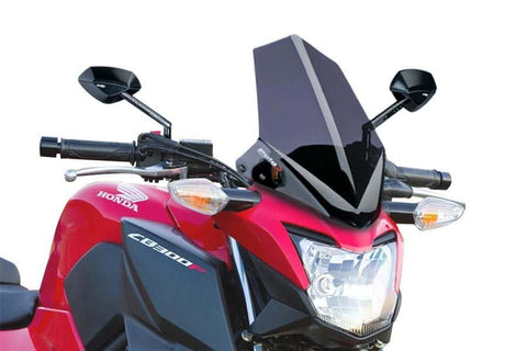 Puig Naked Gen Sport Windscreen for 2015-19 Honda CB300F - Dark Smoke - 7655F