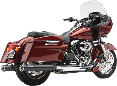 Cobra USA RPT Slip-On Mufflers for 1995-16 Harley Bagger - Black - 6070RB