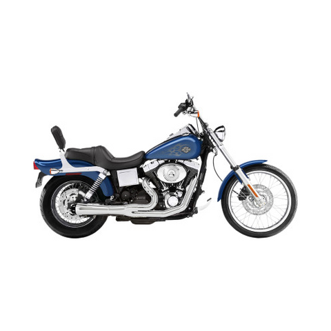 Bassani Road Rage Short Exhaust System for 1991-05 Harley Dyna models - Chrome/Black - 13312R