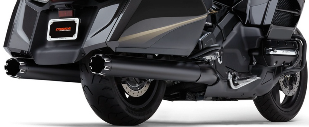 Cobra USA 4 Inch Slip-On Mufflers for 2012-17 Honda GL1800 Gold