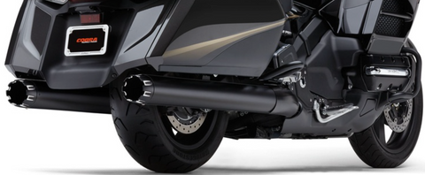 Cobra USA 4 Inch Slip-On Mufflers for 2012-17 Honda GL1800 Gold Wing - Black - 1219B