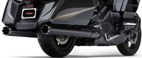 Cobra 4 Inch Slip-On Mufflers for 2012-17 Honda GL1800 Gold Wing - Black - 1219B