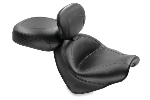 Mustang Wide Touring Seat with Driver Backrest for 2004-09 Honda VTX1300C - 79561