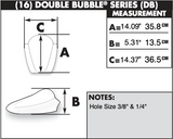 Zero Gravity Double Bubble Windscreen for 2003-09 Buell XB9R / XB12R Firebolt - Dark Smoke - 16-855-19