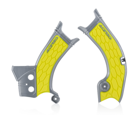 Acerbis X-Grip Frame Guards for 2018-21 Suzuki RM-Z 250/450 - Gray/Yellow - 2686601120