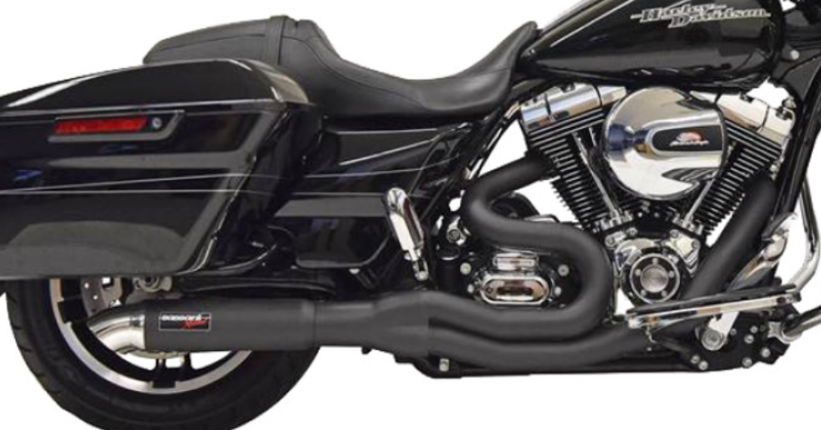 Chrome Bassani 2 into 1 Road Rage Hot Rod Turnout Exhaust Harley Touring 07-16