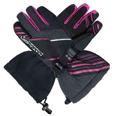Katahdin Gear Gunner Gloves - Black/Grey/Pink - X-Large