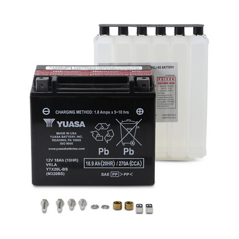 Yuasa Maintenance Free AGM Battery - 12 Volts - YUAM320BS - YTX20L-BS