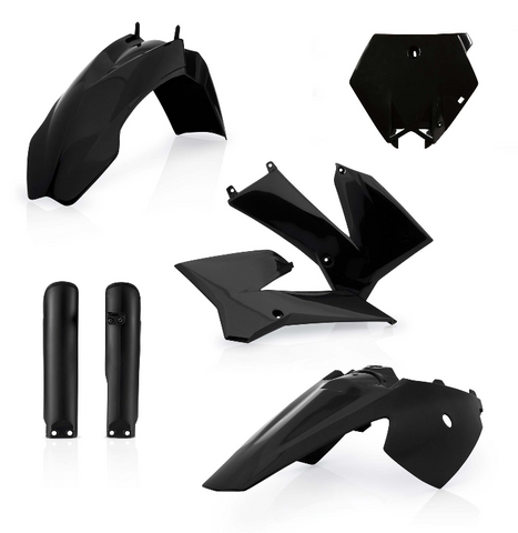 Acerbis Full Plastic Kit for 2006-12 KTM 85 SX - Black - 2253110001