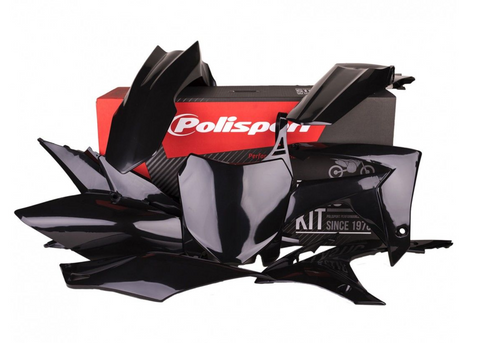 Polisport MX Complete Replica Plastics Kit for 2014-17 Honda CRF250R - Black - 90562