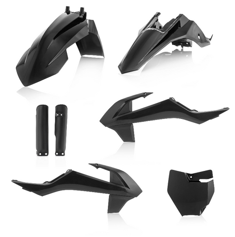 Acerbis Full Replacement Plastics Kit for 2016-18 KTM 65 SX - Black - 2449600001