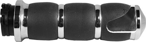 Avon Grips Velvet Air Grips for Harley Dyna / XL / V-Rod - Chrome - AIR-93-BOSS