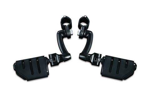Kuryakyn Longhorn Offset Highway Pegs - Gloss Black - 7599