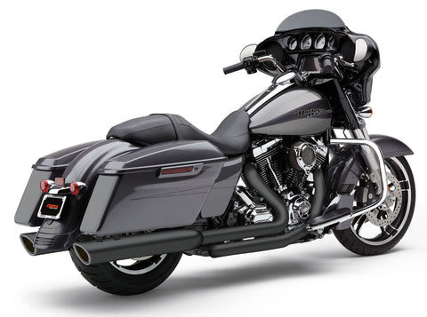 Cobra USA 6106RB 909-Twins 4 inch Exhaust Slip-on for 1995-16 Harley FLH / FLT Models - Black