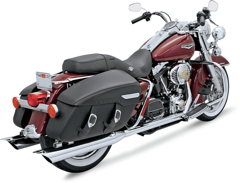 Bassani True Dual Crossover Headers for 1995-08 Harley FL Touring models - Chrome - 11315A