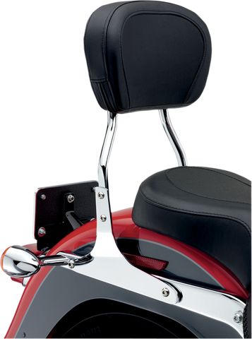 Cobra USA Round Sissy Bar with Pad for 2007-17 Harley Softail Models - Chrome - 602-1301