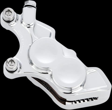 Arlen Ness 02-222 Chrome 4 Piston Tech Brake Caliper for 2006-19 Harley FLS models